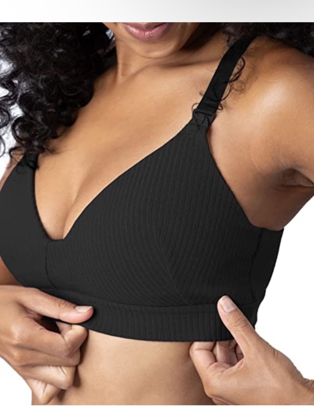 Kindred Bravely Medium NEW Ribbed Signature Nursing Maternity Bra Black